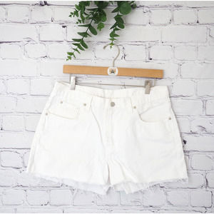 90s Jordache White‎ Jean Cut Off Shorts Size 12 Waist 33 100% Cotton